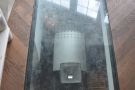 ... to look down as you go, where you can see the (little) roaster through a glass panel.