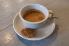 I returned later in the week, trying the espresso, which also came with a stroopwaffle.