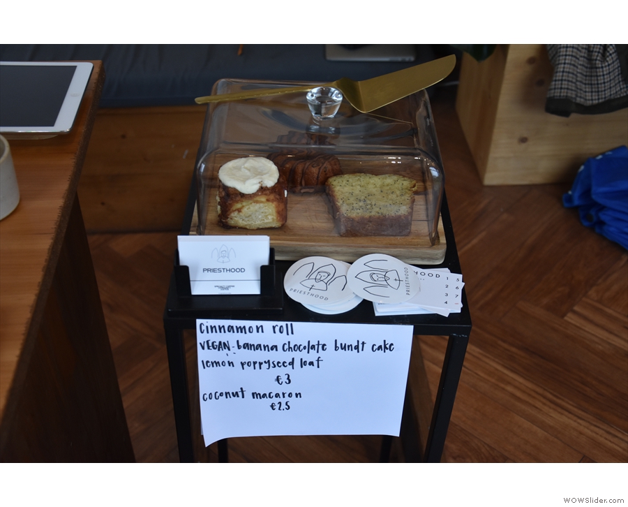 There's also a small selection of cake. I was there every day for a week, trying all the...