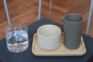 I also tried all three pour-over options, again beautifully presented in a ceramic server...