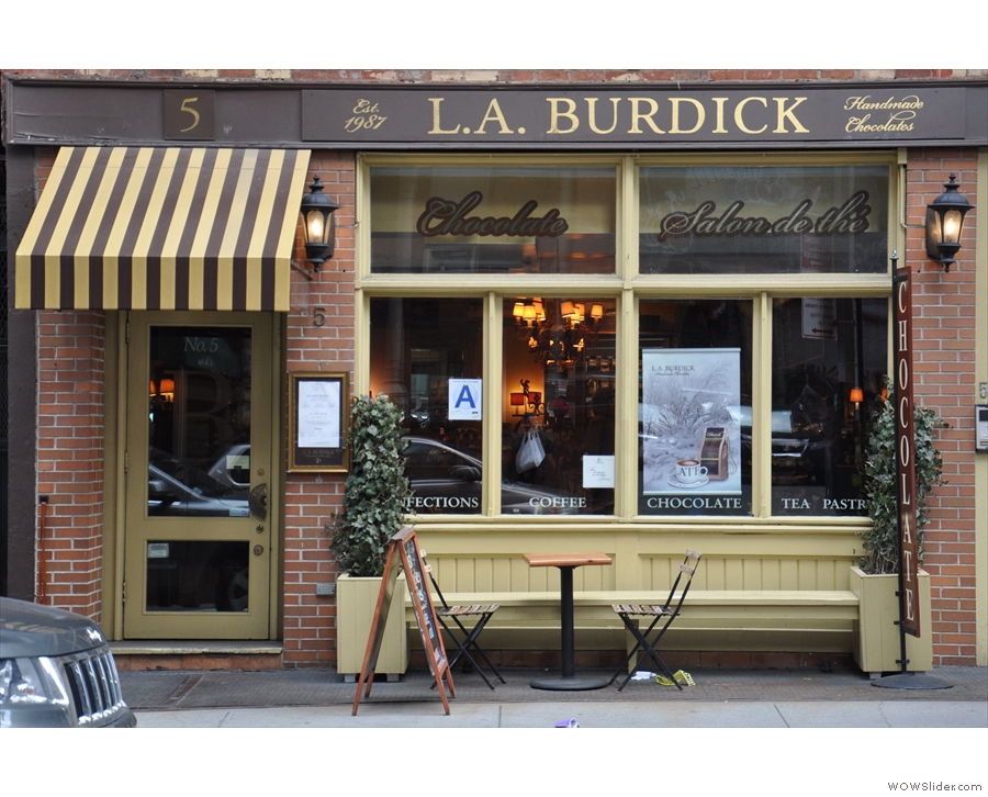 L.A. Burdick on East 20th Street, sandwiched between Broadway and 5th Avenue.