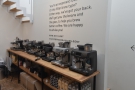 ... while against the back wall are the home espresso machines.