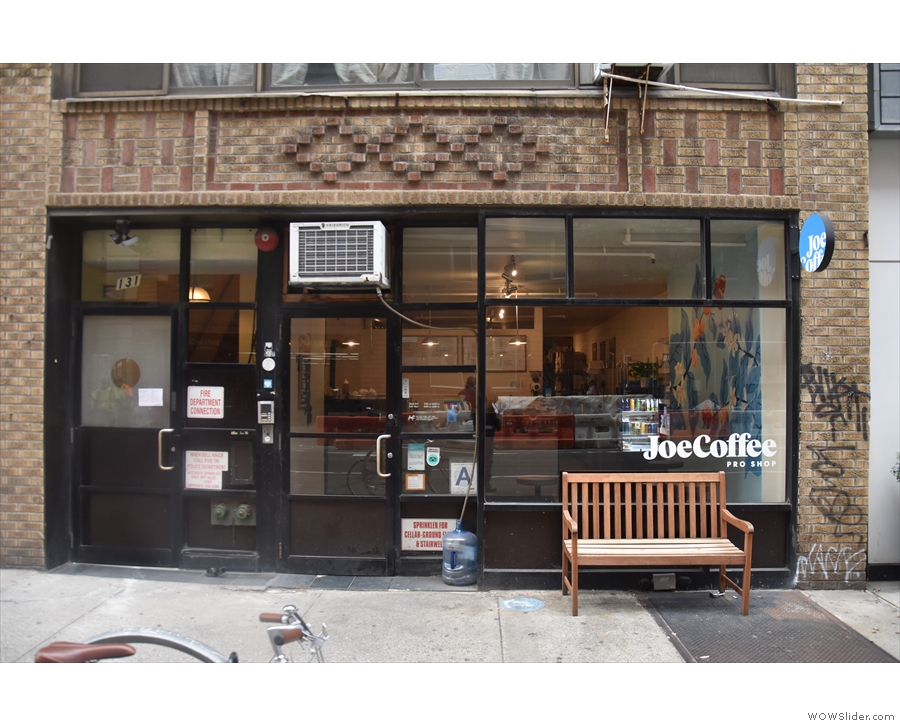 ... the ground floor is home to a well-established name in New York speciality coffee.