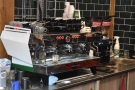 All the shots are pulled on the La Marzocco KB90 on the left-hand side...