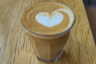 Moving on to my most recent visit, I had this lovely cortado, again made with the...