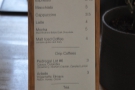 The coffee menu has undergone a similar expansion/evolution. This is from 2015...