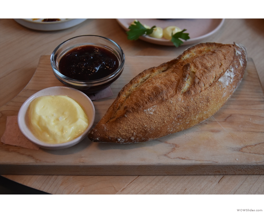 We each had a demi-baguette, served with butter and strawberry fennel jam.