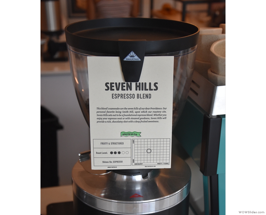 ... where you'll find the Seven Hills blend from Bolt Coffee of Providence, Rhode Island.