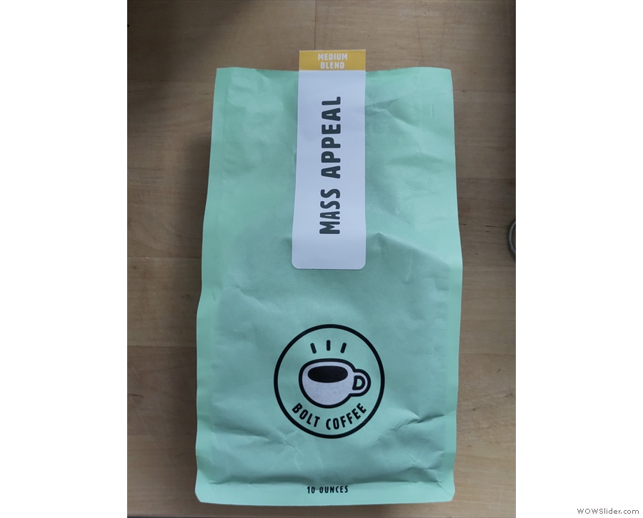 ... a bag of the Mass Appeal coffee which we enjoyed in our cafetiere each morning.
