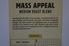 ... using the Mass Appeal blend, also from Bolt Coffee.