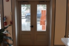 The door, as seen from the inside of Bread & Friends.