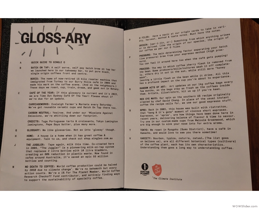 ... with another two pages at the back for a glossary!
