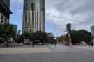 The open spaces of Queensbridge Square on the south bank of the Yarra River.