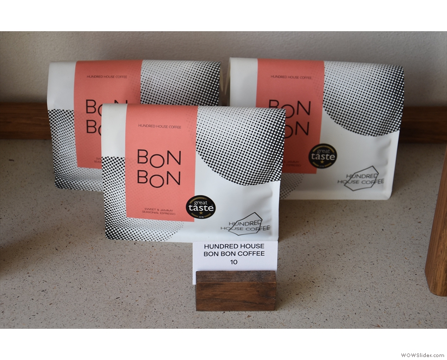 ... but my eye was drawn to the coffee from Hundred House, with the Bon Bon blend...