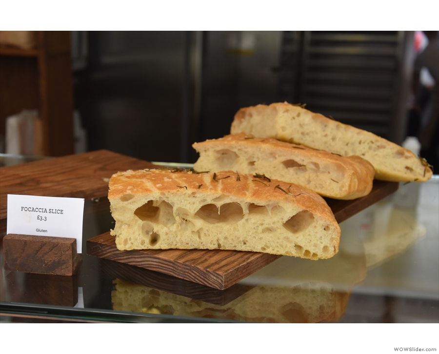 Or maybe a slice of focaccia? Given the trouble that I had with the display case, Lauren...