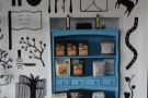 There's also more space at the front, where you'll find this dresser, painted blue to match...