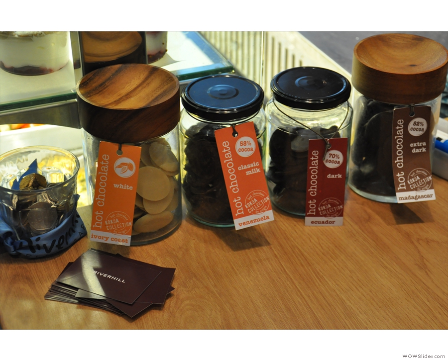 The hot chocolate selection from Kokoa Collection.