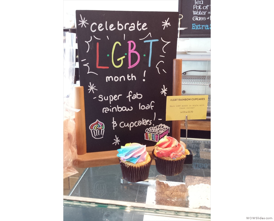 I was particularly taken by the LGBT cupcakes.