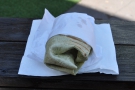 I had a lovely falafel spinach wrap.