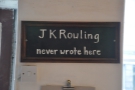 Ah, a subtle dig at the Elephant House (the Edinburgh Cafe where JK Rowling wrote the early Harry Potter novels)...