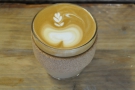 However, I normally have a flat white. Here KeepCup, himself an Aussie, does the honours.