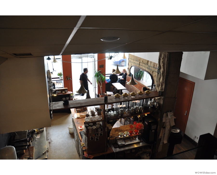 ... where there was an excellent view down onto the brew bar and counter area.