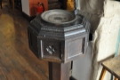 There are lots of neat features, such as this old font pressed into use as a water fountain.