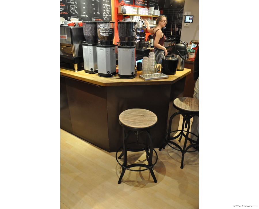 ... or these stools by the counter.