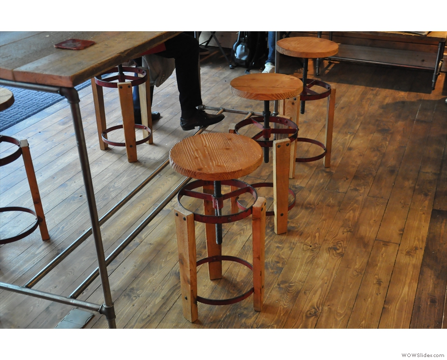 I was struck by the stools, which I really liked.