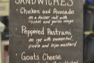 And the sandwich menu.