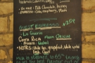 Details of the house- and guest-espressos, complete with tasting notes.