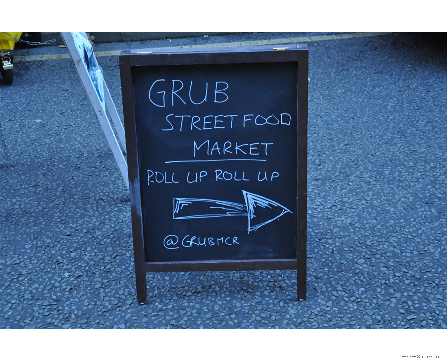 It wasn't just coffee: pop outside and there was street food, organised by Grub.
