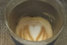 I love it when the latte art holds to the bottom of the cup.