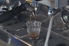 I like watching espresso being prepared in a glass.