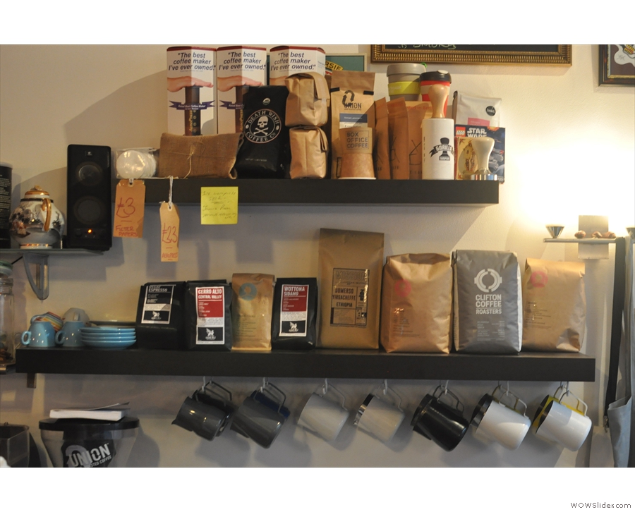 The coffee shelf.