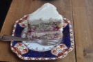 ... then cake (raspberry & almond).