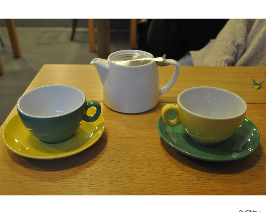 My friend Kate was taken with the teapot, then went all mix 'n' match with the cups!