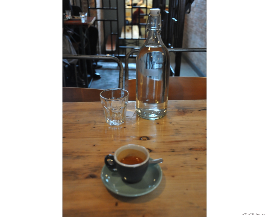 I also had an espresso, the Ethiopian Kochore, which came before the soup.