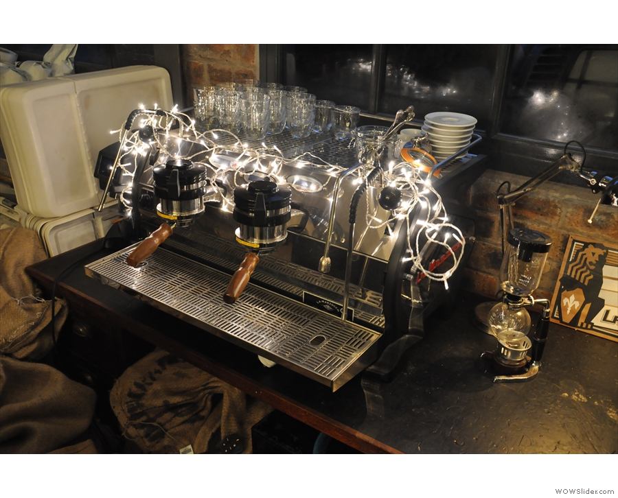 There's also this very festive-looking espresso machine.