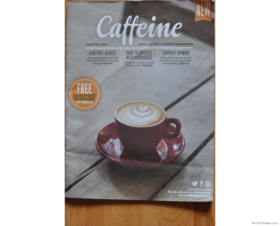 Issue 2: sticking with latte art on the cover.
