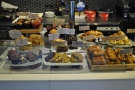There's an interesting array of cakes and pastries...