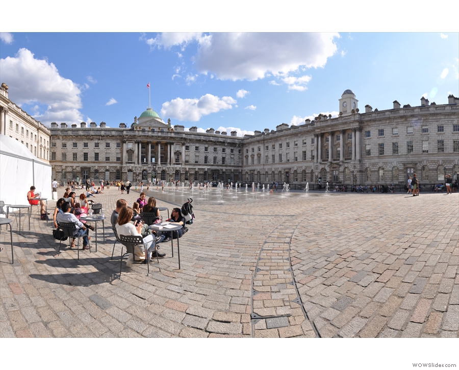 Fernandez & Wells, in the glorious setting of the Somerset House courtyard on a sunny day.