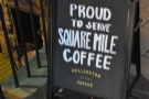 Quite right too: Wellington Coffee is not afraid to show its allegiences.