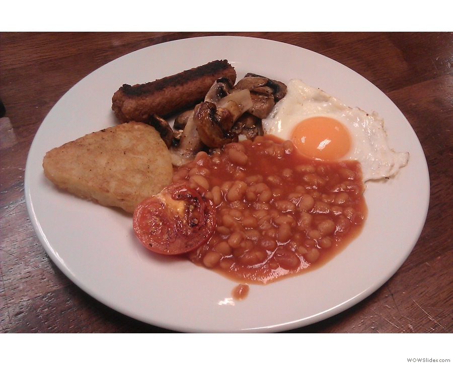 Another all-day vegetarian breakfast, this time from Cafe at 36 in Exeter.