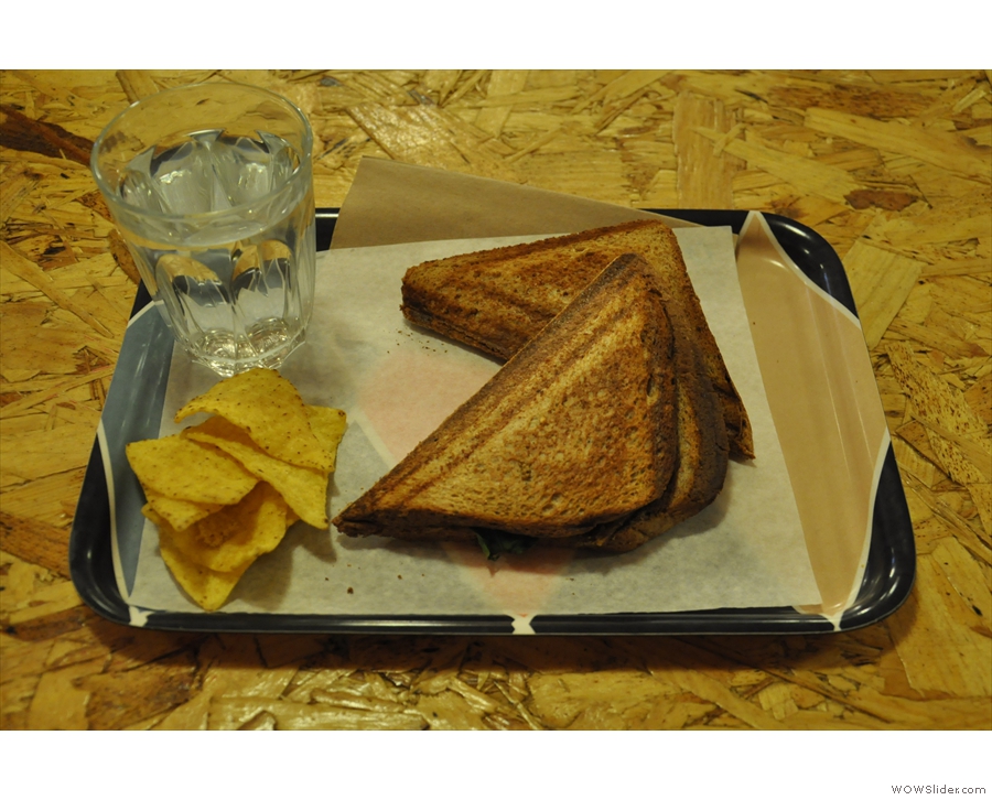 I went for a toastie by the way, which also came with its own glass of water.