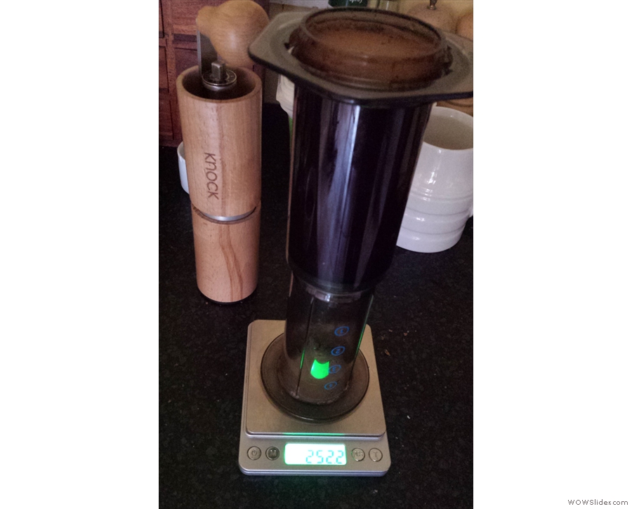 The proof, however, is in the drinking. Ground by Knock and into the Aeropress they go...