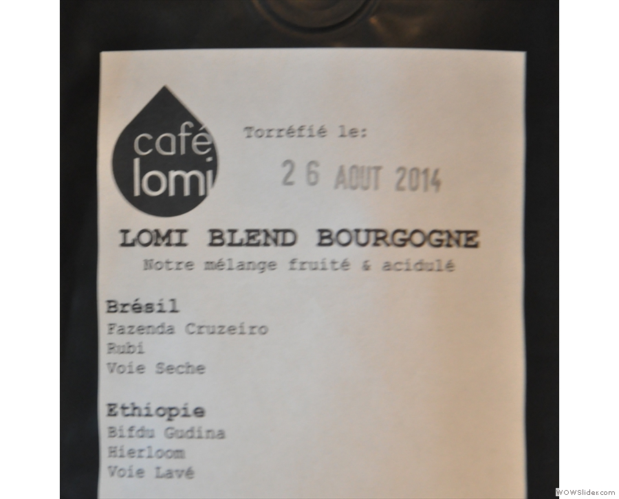 ... and more in-house espresso blends...