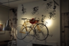 It's not just art. There are also bikes, part of Society Cafe's links with the cycling community.