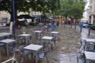 The seating on Kingsmead Square. If only it wasn't always raining when I go to Bath...