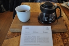 My coffee came beautifully presented with a card explaining the coffee's (single) origin.